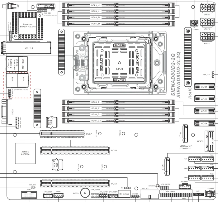 ASRock Rack SIENAD8UD-2L2Q (AMD SP6)
