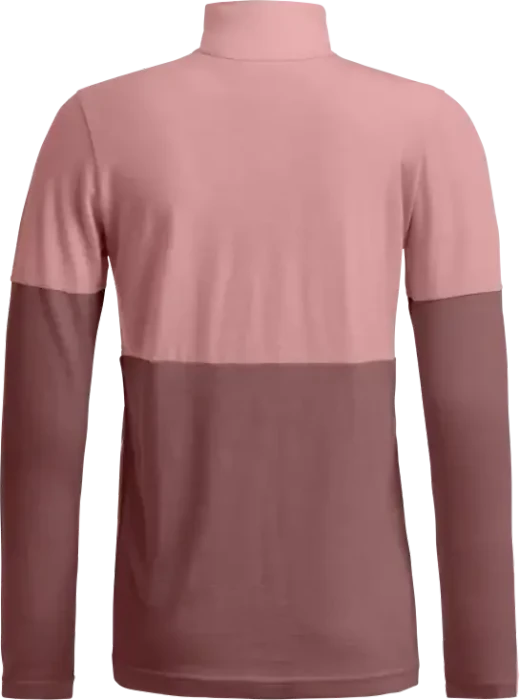 Ortovox 185 Rock'n'Wool Zip Neck Funktionsshirt langarm dusk rose (Damen)