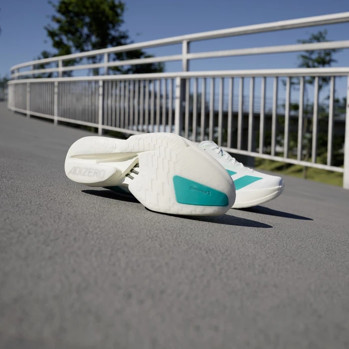 adidas Adizero Adios Pro 4 cloud white/pure teal/carbon (Herren)