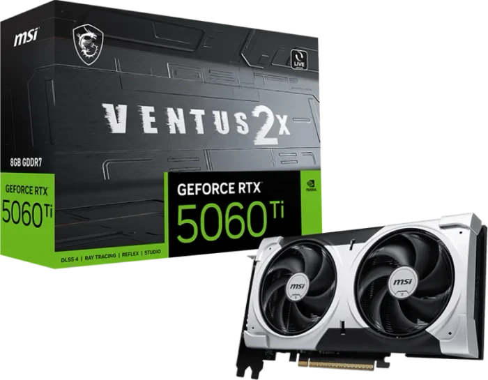 MSI GeForce RTX 5060 Ti 8G Ventus 2X Plus, G506T-8V2P, 8GB GDDR7, HDMI, 3x DP