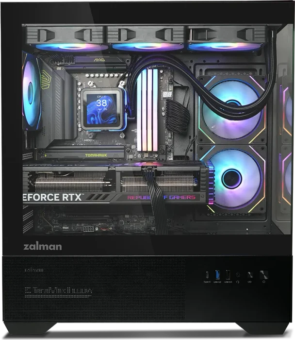 Zalman Chronix V2 Black, schwarz, inkl. 3x Lüfter, Glasfenster
