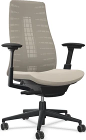 Haworth Fern Bürostuhl, Rahmen schwarz, beige