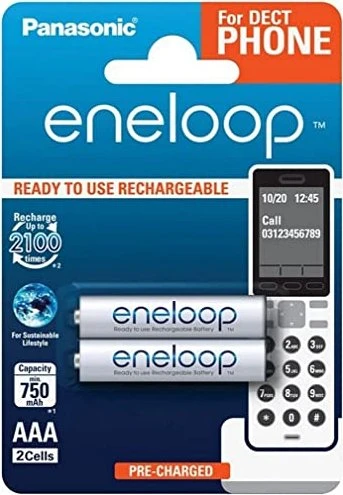 Panasonic eneloop (Gen 4) Akkupack 1x2 Micro AAA NiMH Akku 750mAh, 2er-Pack