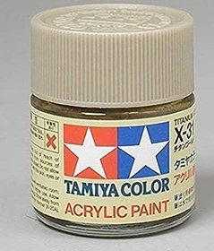 Tamiya Acrylic Paint X-31 titanium gold, 23ml