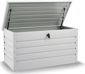 Juskys Limani Metall Gartenbox weiß