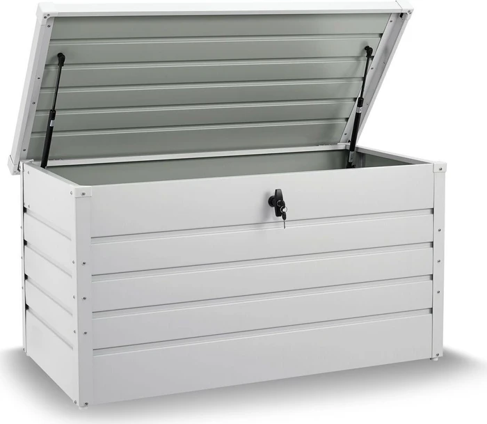 Juskys Limani Metall Gartenbox weiß