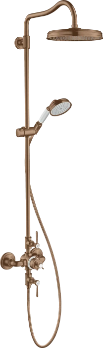 Hansgrohe Axor Montreux Showerpipe mit Thermostat und Kopfbrause 240 1jet brushed red gold
