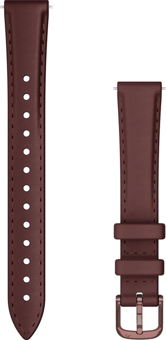 Garmin Ersatzarmband 14mm Leder für Lily 2 mulberry/dark bronze