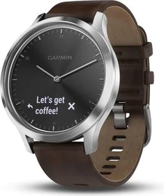 Garmin vivomove HR Premium Aktivitäts-Tracker silber/braun (010-01850-04)