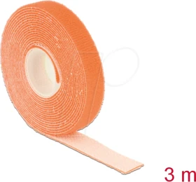 DeLOCK Klettband auf Rolle, 13mm, 3m, orange