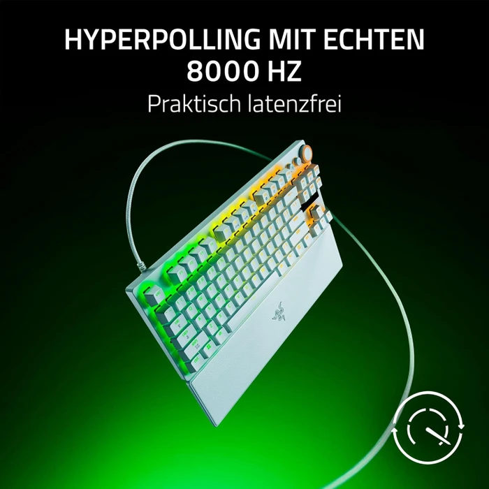 Razer Huntsman V3 Pro Tenkeyless 8KHz, weiß, LEDs RGB, Razer Analog Optical Switch Gen-2, USB, US