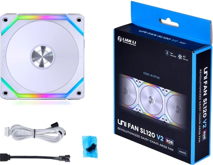 Lian Li Uni Fan SL120V2 RGB, weiß, 120mm