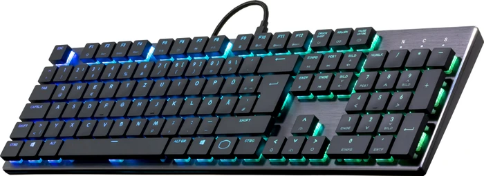 Cooler Master SK650, LEDs RGB, MX LOW PROFILE RGB RED, USB, DE