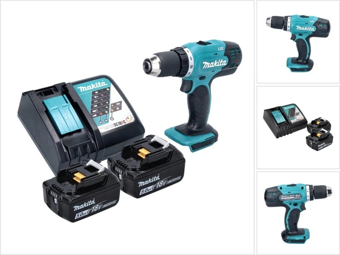 Makita DDF453RT Akku-Bohrschrauber inkl. 2 Akkus 5.0Ah