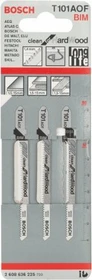 Bosch Professional T101AOF BIM Clean for Hard Wood Stichsägeblatt, 83mm, 3 Stück