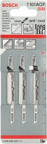 Bosch Professional T101AOF BIM Clean for Hard Wood Stichsägeblatt, 83mm, 3 Stück