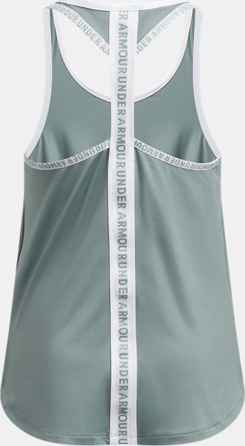 Under Armour Knockout Funktionsshirt ärmellos silica green/white (Junior)