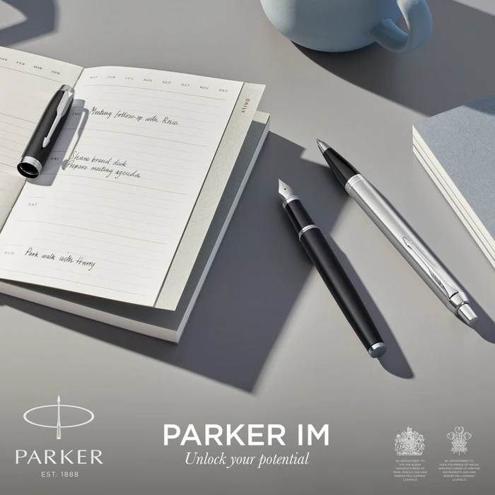 Parker IM Tintenroller (Mine) black lacquer/chrome trim, Geschenkbox
