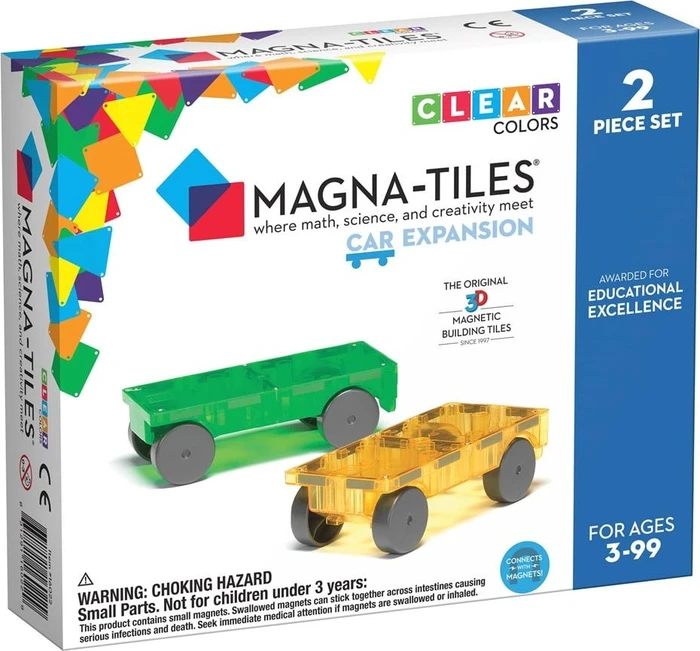 Magna-Tiles Cars green/yellow
