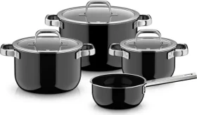 WMF Fusiontec Pro Mineral Kochtopf-Set schwarz, 4-tlg.