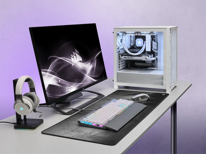 Corsair 4000D RGB Airflow QL Edition, weiß, Glasfenster
