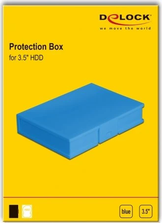 DeLOCK Protection Box for 3.5" HDD, 3.5", blau