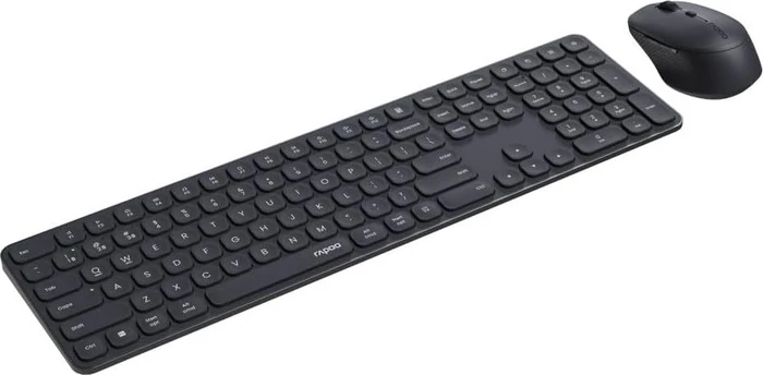 Rapoo 9810M Multi-mode Wireless Ultra-slim Combo Set, dunkelgrau, USB/Bluetooth, DE (12676) – Bild 3 von 5