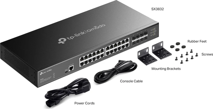 TP-Link Omada SX300 Rackmount 10G Managed Switch, 24x RJ-45, 8x SFP+