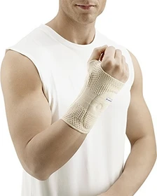 Bauerfeind ManuTrain Handgelenkbandage links Größe 4 beige/natur, 1 Stück
