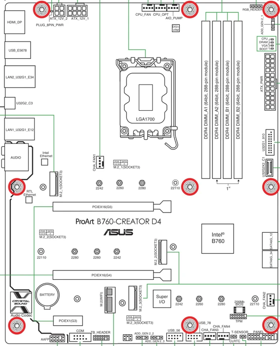 ASUS ProArt B760-Creator D4 (Intel 1700)