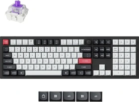 Keychron Q1 HE, Carbon Black, 100%, PBT, LEDs RGB, Gateron 2.0 Magnetic Nebula, USB/Bluetooth, US