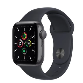 Apple Watch SE (GPS) 40mm space grau mit Sportarmband Mitternacht