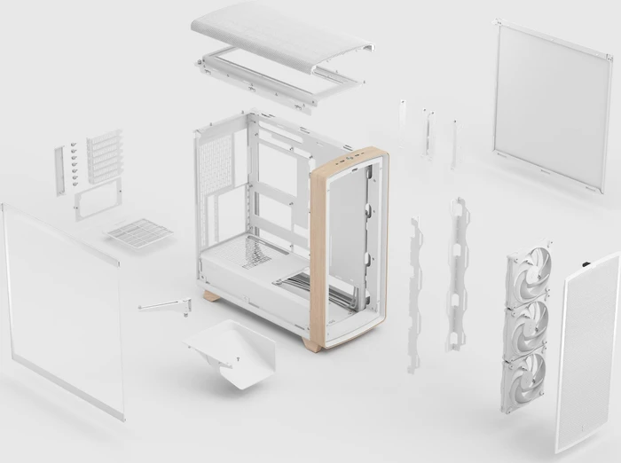 Fractal Design Summit Chalk White TG Clear, Glasfenster
