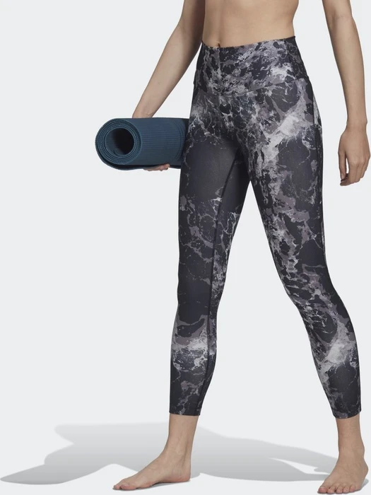 adidas Yoga Essentials Print Hose 7/8 grey two/trace grey (Damen)
