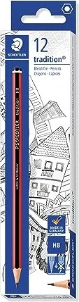 Staedtler Tradition 110 Bleistift HB graphit, schwarz/rot, 12er-Pack