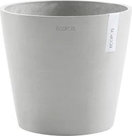 Ecopots Kunststoff-Topf Amsterdam 40cm white grey
