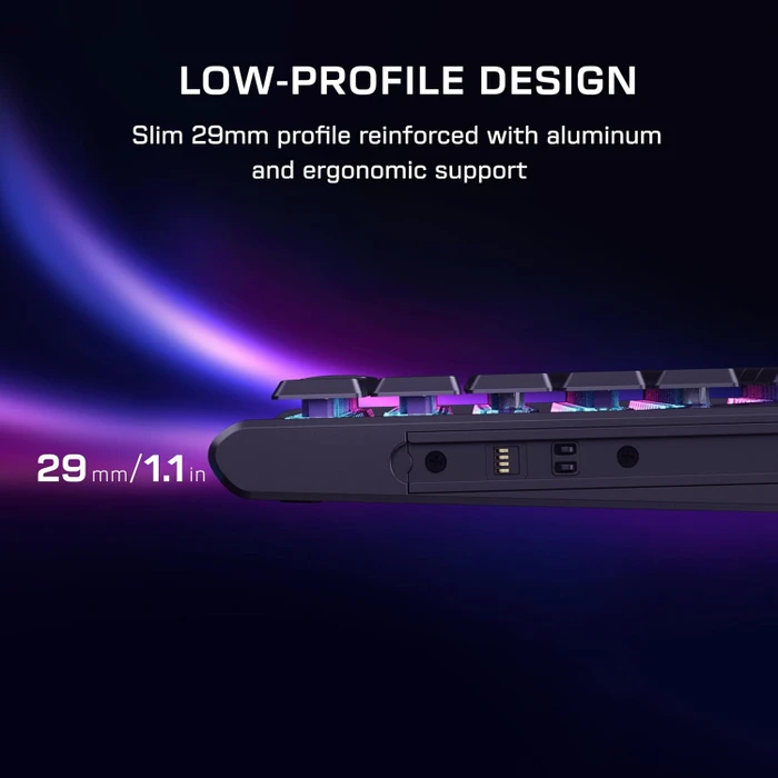 Turtle Beach Command Series KB7 TKL, schwarz, LEDs RGB, Low-Profile TITAN Hall-Effect, USB, UK