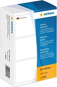 Herma Adressetiketten endlos, 95x48mm, weiß, matt, 1000 Etiketten