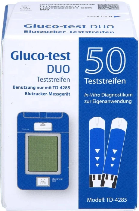 Aristo Pharma Gluco-Test Duo Blutzucker-Teststreifen, 50 Stück