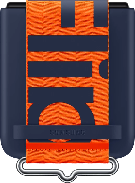 Samsung Silicone Cover with Strap für Galaxy Z Flip 3 navy