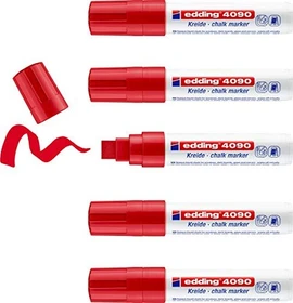 edding 4090 Kreidemarker rot, 5er-Pack