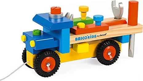 Janod Brico'Kids Werkzeug-LKW zum Zusammenbauen