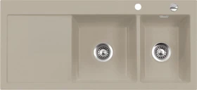 systemceram Mera Double Einbau Becken rechts fango