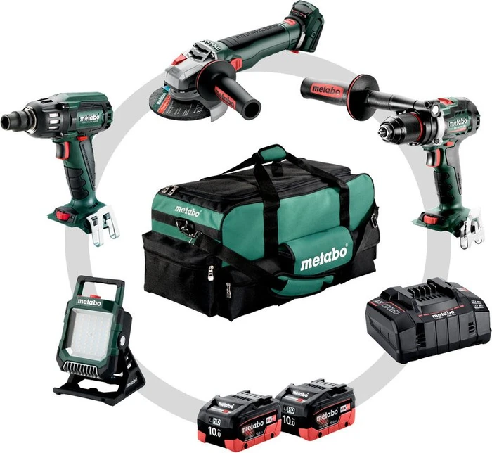 Metabo Combo Set 2.3.4 18V Akku-Maschinenset inkl. Tasche + 2 Akkus 10.0Ah
