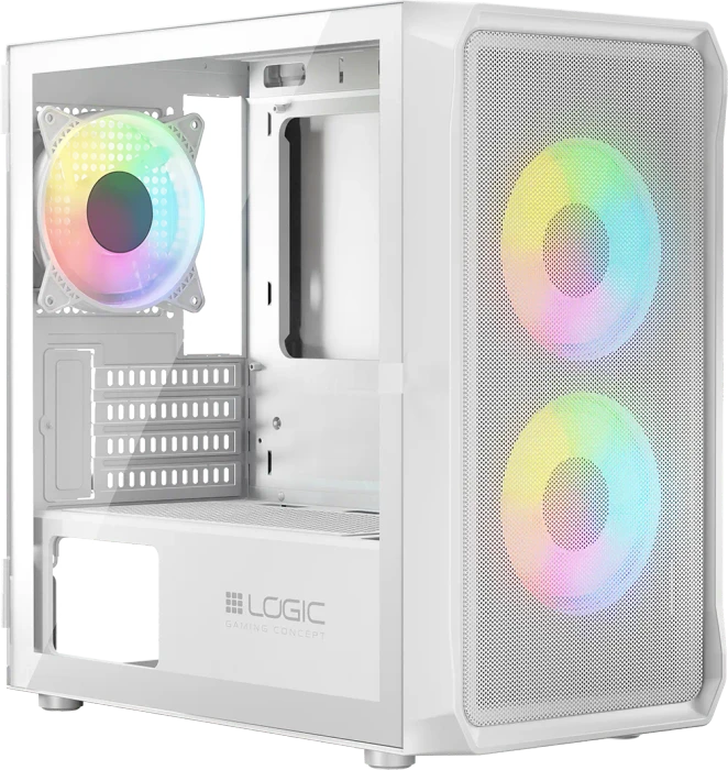 Logic Concept Portos ARGB Mini White, Glasfenster