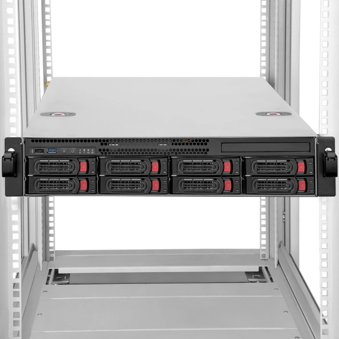 SilverStone RMS03-26, Rackmountschienen, silber, 23mm, 1HE