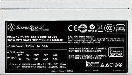 SilverStone Strider Essential Series 500W ATX 2.4 grau 500W, ATX 2.4