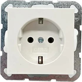 Gira SCHUKO-Steckdose 16 A 250 V Steckklemmen, reinweiß seidenmatt