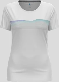 Odlo F-Dry Funktionsshirt kurzarm white/odlo silver grey (Damen)