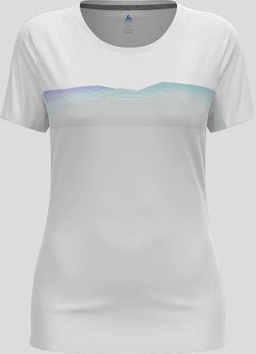 Odlo F-Dry Funktionsshirt kurzarm white/odlo silver grey (Damen)